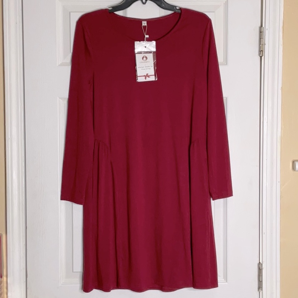 CHARMYI WOMEN LONG SLEEVE DRESS